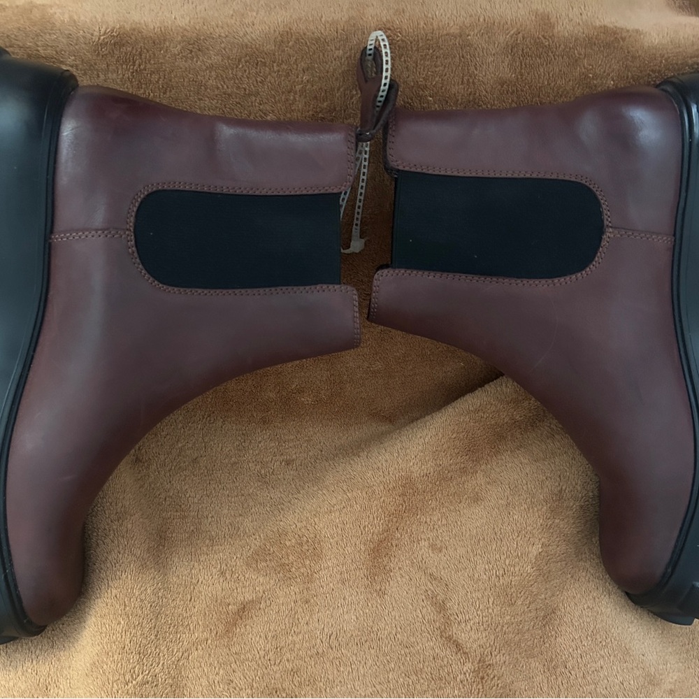 Gianni Bini (New) Brown Leather Chelsea Boots Sz 9.5M - Picture 3 of 7